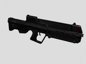 futurustic sub machine assault rifle 3D Model