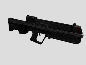futurustic sub machine assault rifle 3D Model