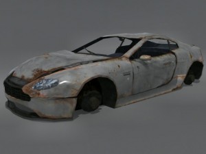 wrecked aston martin db7 Model 3D