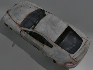 wrecked aston martin db7 Modello 3D