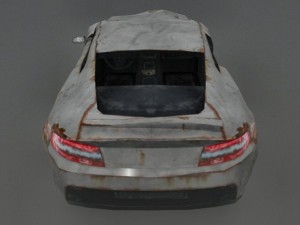 wrecked aston martin db7 Modello 3D
