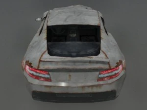 wrecked aston martin db7 3D Model
