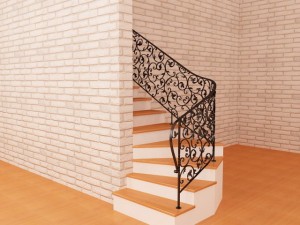 wrought iron railing 3D 模型