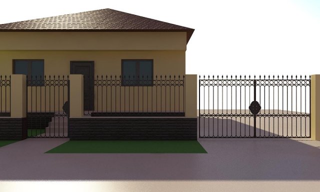 wrought iron fences Model 3D .c4d .max .obj .3ds .fbx .stl .blend 
