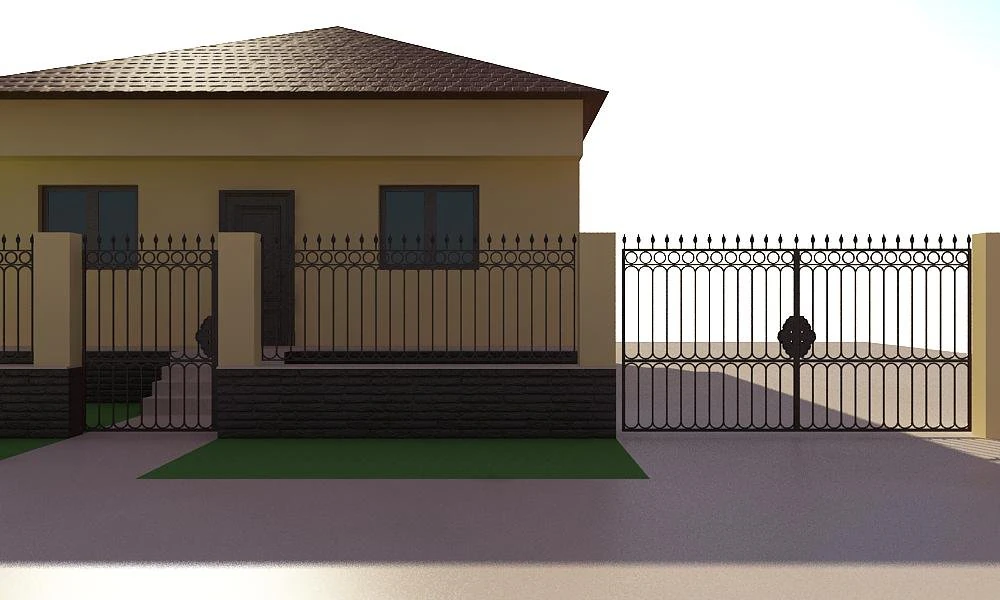 wrought iron fences 3D Model .c4d .max .obj .3ds .fbx .stl .blend 