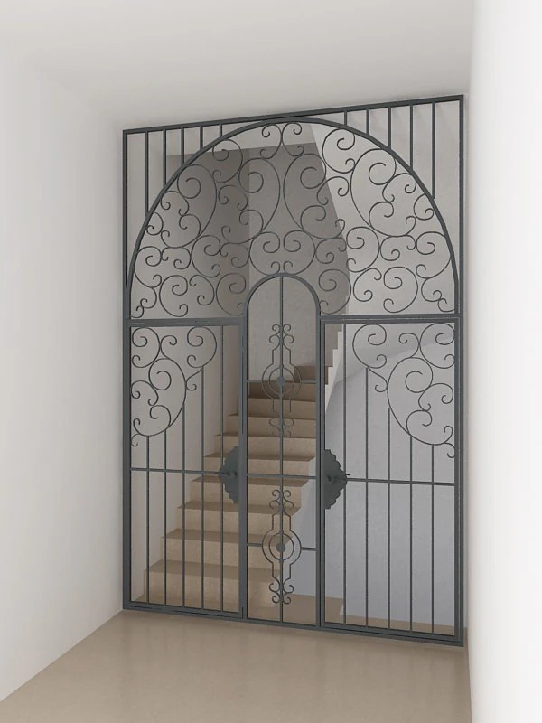 wrought iron fences 3D Model .c4d .max .obj .3ds .fbx .stl .blend