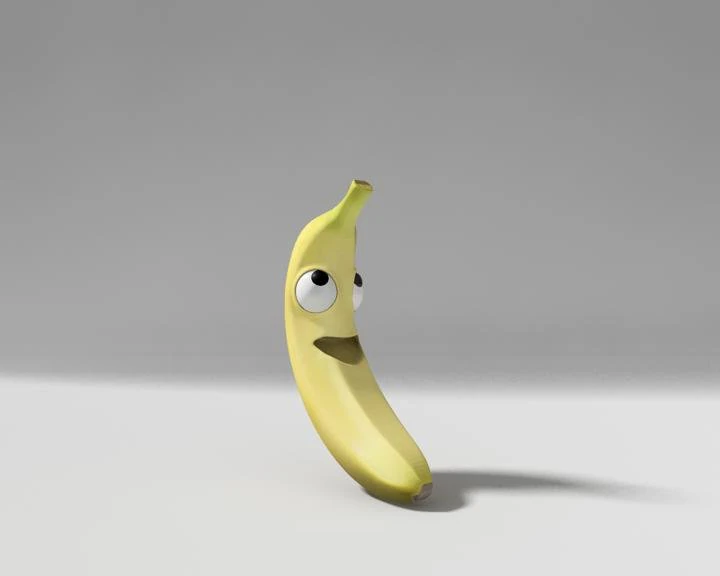 banana 3D Model .c4d .max .obj .3ds .fbx .stl .blend 