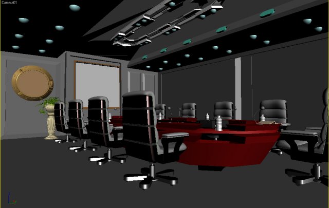 conference room 3D Model .c4d .max .obj .3ds .fbx .stl .blend 