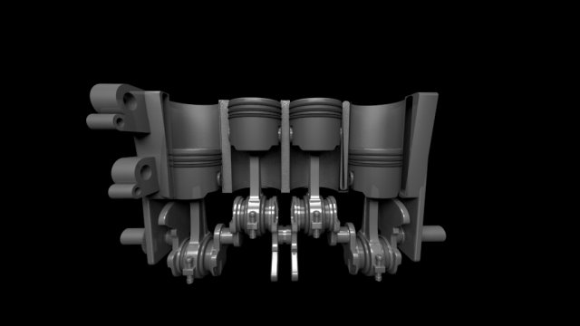 l4 type engine animated Modello 3D .c4d .max .obj .3ds .fbx .stl .blend 