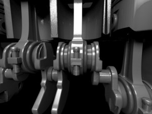 l4 type engine animated Modello 3D