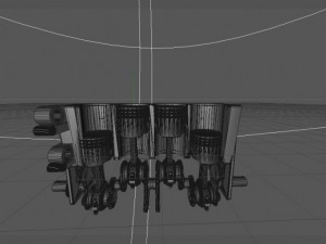l4 type engine animated Modello 3D