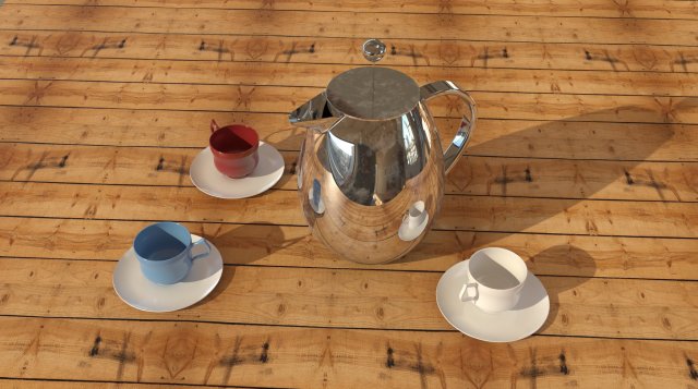 cafetiere 3D Модель .c4d .max .obj .3ds .fbx .stl .blend 