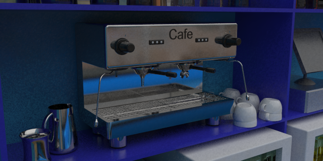 coffee machine Model 3D .c4d .max .obj .3ds .fbx .stl .blend 