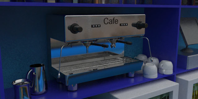 coffee machine 3D Model .c4d .max .obj .3ds .fbx .stl .blend 