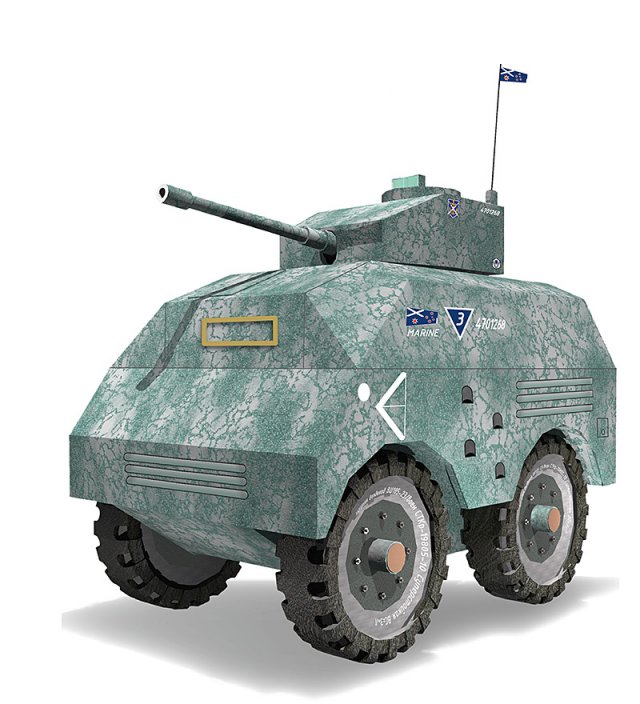 armored car 3D Model .c4d .max .obj .3ds .fbx .stl .blend