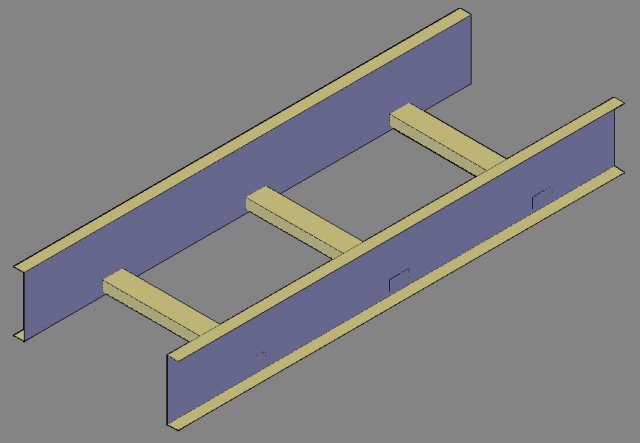 cable ladder 3D Model .c4d .max .obj .3ds .fbx .stl .blend 