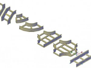 ケーブルラダーコンポーネント 3Dモデル