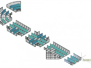 ケーブルバスケットのコンポーネント 3Dモデル