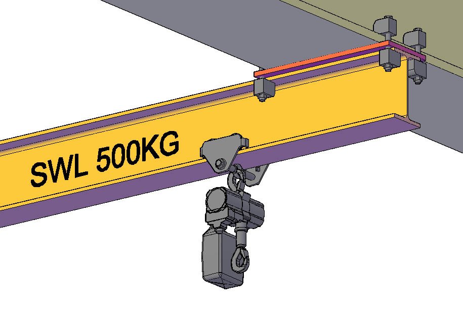 chain hoist lifting beam 3D 모델 in 부품 3DExport
