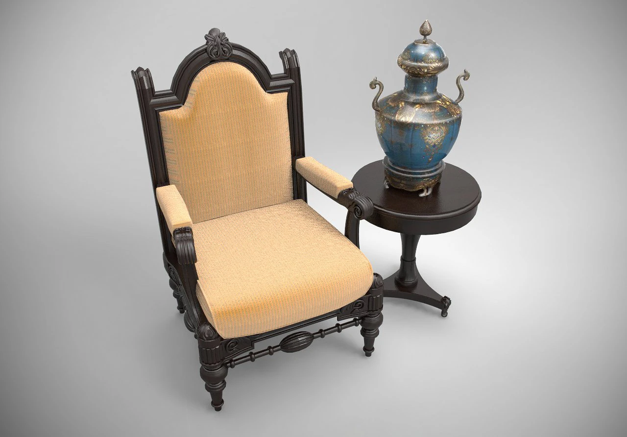 chair 3D Model .c4d .max .obj .3ds .fbx .stl .blend 