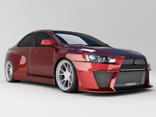 лансер эволюция 10 3D Модель .c4d .max .obj .3ds .fbx .stl .blend 