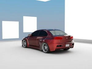 лансер эволюция 10 3D Модель