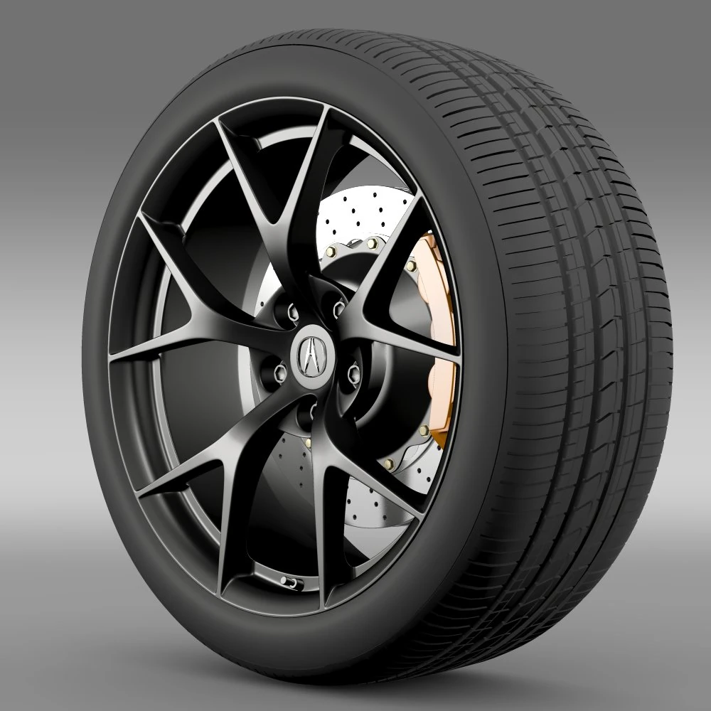 acura nsx wheel 2015 3D Model .c4d .max .obj .3ds .fbx .stl .blend 