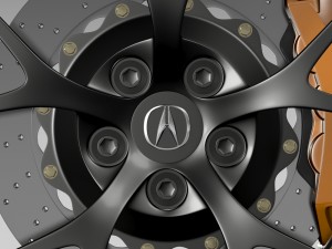 acura nsx wheel 2015 Modelo 3D
