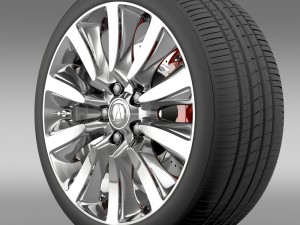 acura rlx sport hybrid wheel 3D Model