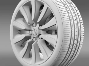 acura rlx sport hybrid wheel 3D Model