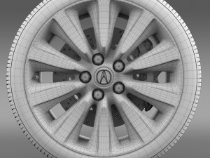 acura rlx sport hybrid wheel 3Dモデル