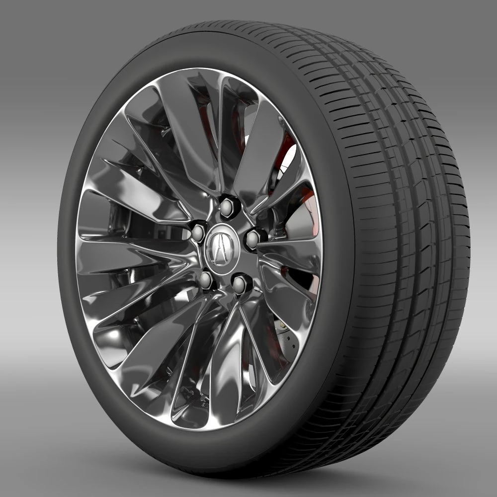 acura rlx wheel 3D Model .c4d .max .obj .3ds .fbx .stl .blend