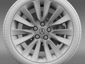acura rlx wheel 3D Model