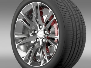 chrysler 300c 2015 wheel 3D Model