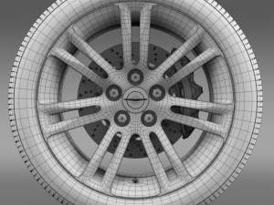 chrysler 300c 2015 wheel 3D Модель