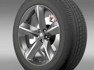 dodge challenger srt8 wheel 3D Model