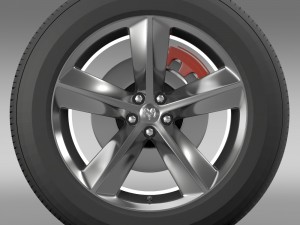 dodge challenger srt8 wheel 3D Model