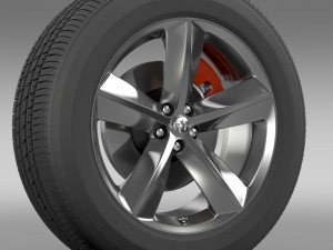 dodge challenger srt8 wheel 3D Model
