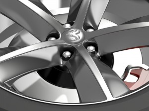 dodge challenger srt8 wheel 3D Model