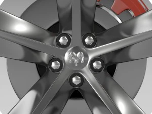 dodge challenger srt8 wheel 3D Model