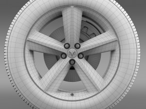 dodge challenger srt8 wheel 3D Model