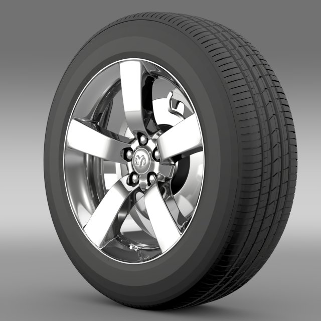 dodge t wheel Modello 3D .c4d .max .obj .3ds .fbx .stl .blend 