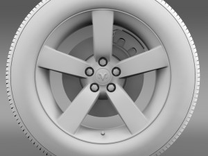 dodge t wheel Modello 3D
