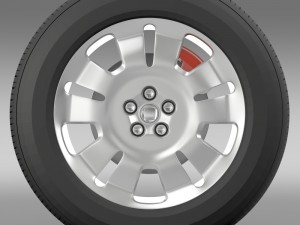 fiat doblo work wheel 2015 Model 3D