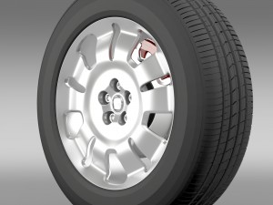 fiat doblo work wheel 2015 Model 3D