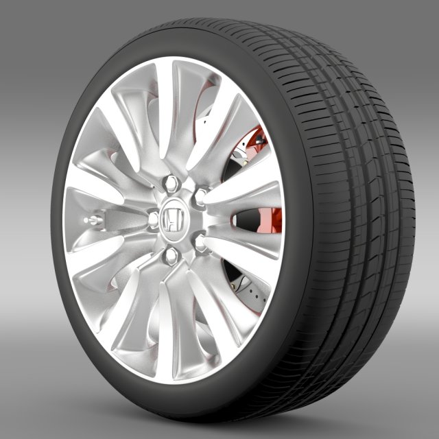 honda legend hybrid wheel 2015 3D Model .c4d .max .obj .3ds .fbx .stl .blend 