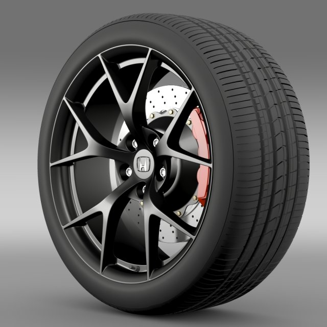 honda nsx wheel 2015 3D 모델 .c4d .max .obj .3ds .fbx .stl .blend