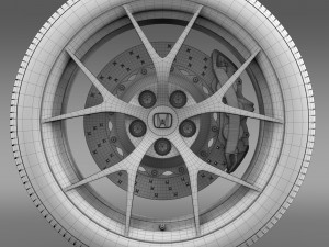 honda nsx wheel 2015 3D Model