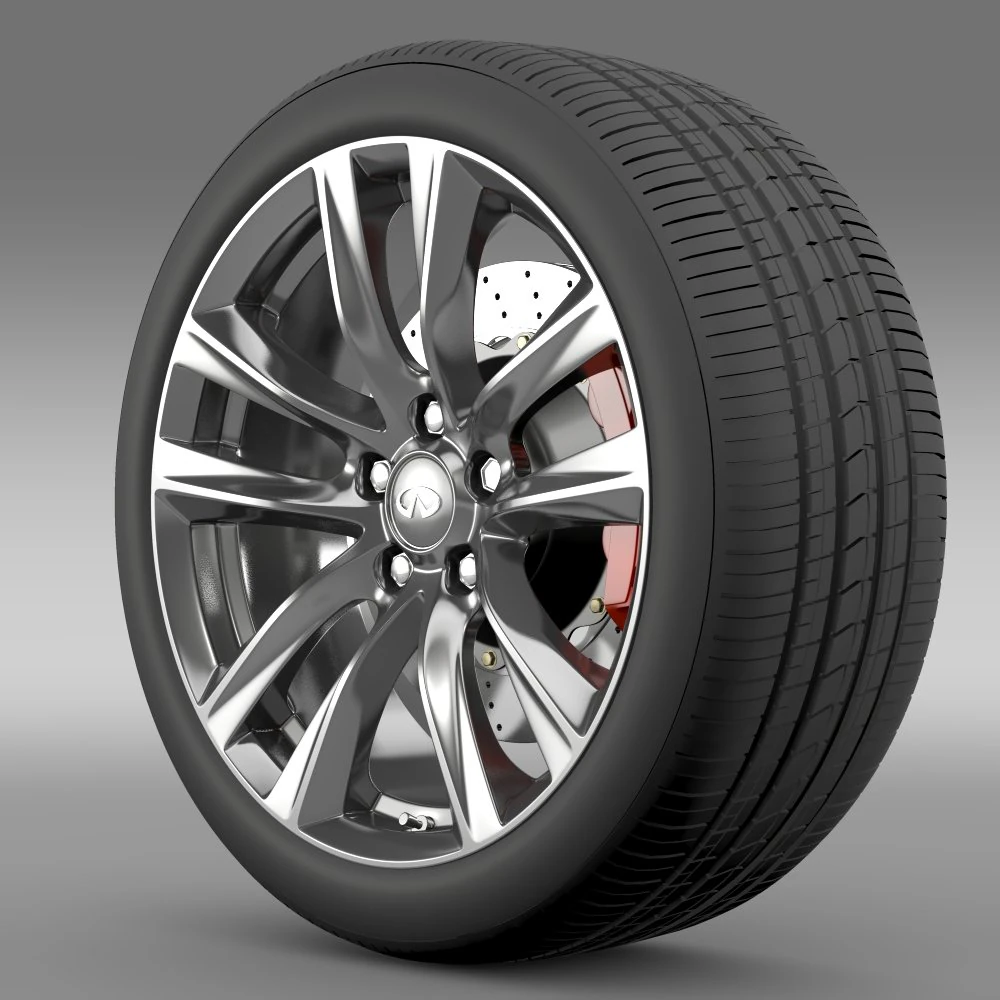 infiniti q70 hybrid wheel 2015 3D Model .c4d .max .obj .3ds .fbx .stl .blend 