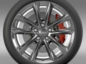 infiniti q70 hybrid wheel 2015 3D 모델